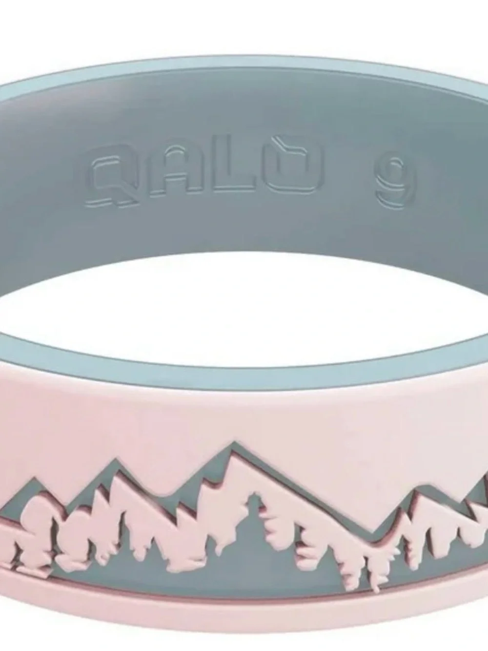 QALO Pink & Gray Mountain Silhouette Ring - Picture 1 of 3